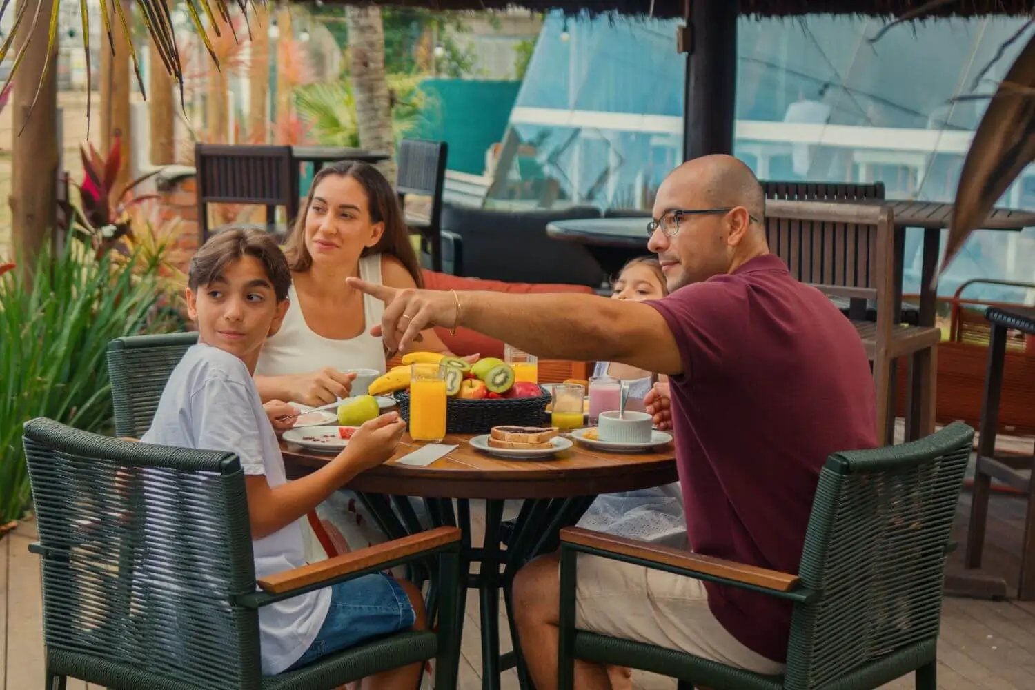 Família aproveitando o Pedra da Ilha
