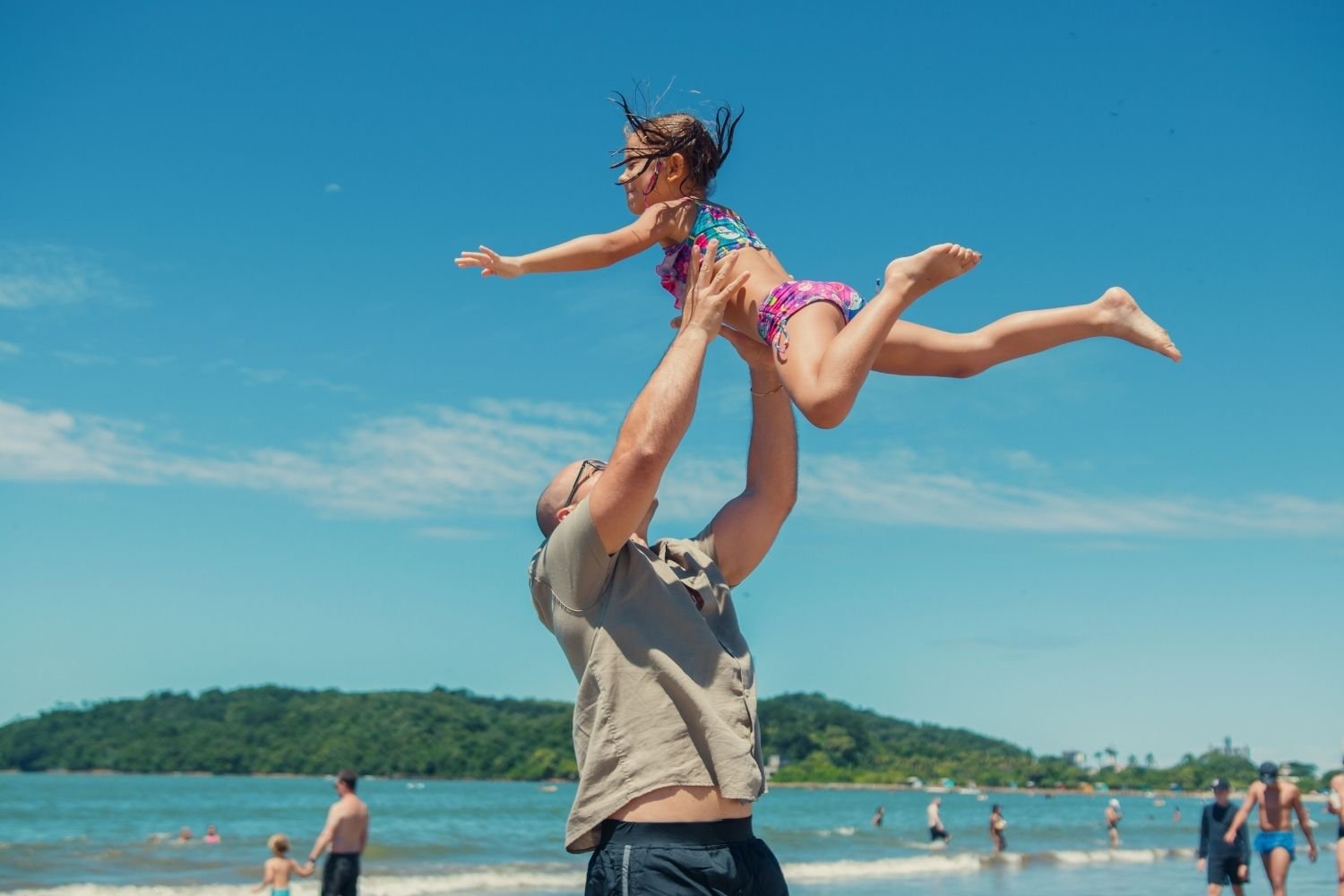 Família aproveitando o Pedra da Ilha